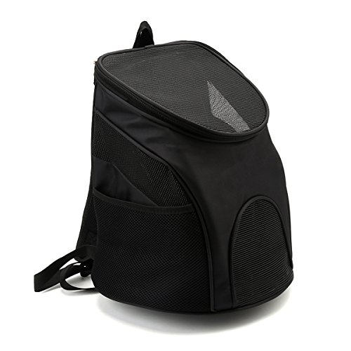 Tineer Pet Mochila Perro Gato Portador Bolsa Portátil 6KG Pet Front Bolsa de Viaje Malla Mochila Bolsa Salir hacia Fuera Bolsa de Hombro Ajustable Porta Perritos (Negro)