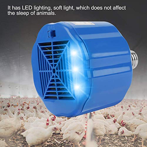 Tissting 100-300W Aves de Corral Calor Ligero Animal Cachorros Cultivo Calentamiento Lámpara Pollo Cooperativa Incubadora Calentador Suave Temperatura Mascota Cría Calentamiento Ventilador