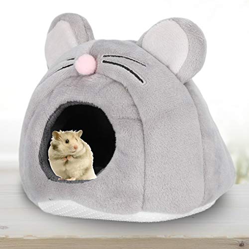 Tnfeeon Casa de algodón para hámster, Suave y cálida Cama para Animales pequeños, Forma de ratón, hámster, Bonito Nido de algodón para Chinchillas