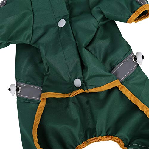 Tnfeeon Chubasquero para Perros, Chubasquero de Moda para Perros con Capucha y Rayas Reflectantes Ropa Impermeable Ajustable para Mascotas Chaqueta de Lluvia Ligera para Perros pequeños Gatos(M)