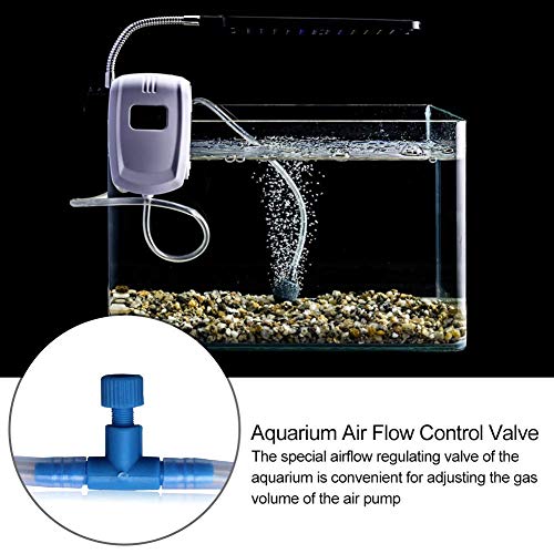 Tnfeeon Válvula de Control de Flujo de Aire de Acuario 10 Piezas, Tanque de Peces de plástico Válvulas de regulación de Bomba de Aire de 2 vías Accesorios de Acuario para Tubo de 4 mm