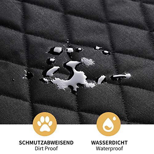 Toozey Asiento de Coche para Perro Pequeños y Medianos, Asiento Coche Perro con Lados Resistentes, Impermeable y Antideslizante, Transportin Perro Coche, Duradero y Fácil de Instalar, 58 x 45 x 45 cm