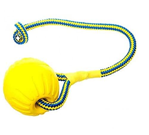 TOSSPER Perro Bola De Goma Maciza con Cuerda De Formación Captación Caido Juguetes Pelota para Perros Pequeños Dientes De Limpieza Aburrimiento Chew Toys