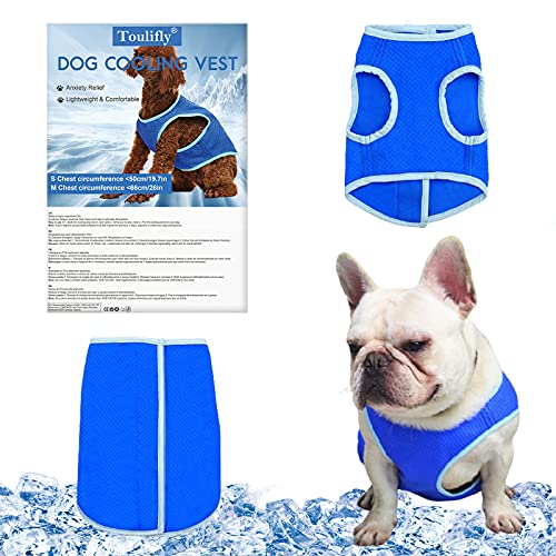 Toulifly Warmiehomy Chaleco de Refrigeración para Perros pequeños y medianos, Abrigo De Enfriamiento Transpirable Al Aire Libre Anti-Calor Chaqueta Chaleco Refrescante Perro (M)