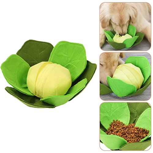 Toyvian Pet Sniff Ball Fieltro Paño Rurnfufe Mat Dog Perro de Alimentación Lenta Perro Perro Interactivo Juguete Bola Perro Cerebro Cerebro Mental Estimulador Rompecabezas Juguetes Lento