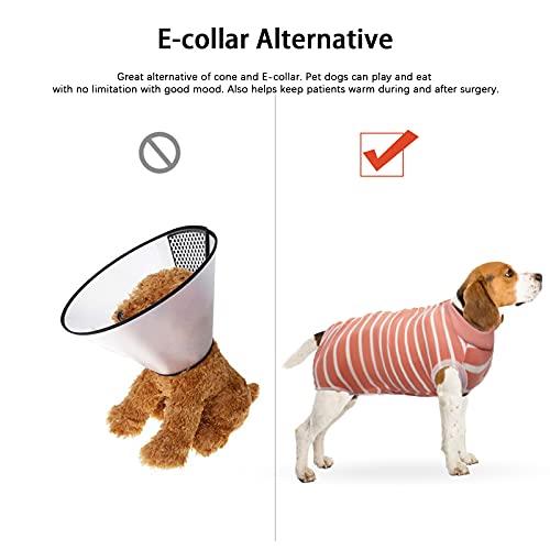 Traje de recuperación para perros, traje de recuperación quirúrgica para perros para mujeres y hombres,alternativas de collares electrónicos de cono, chaleco antilamiendo para mascotas post cirugía