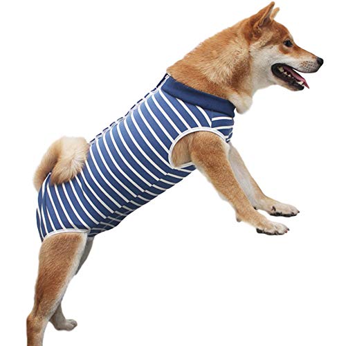 Traje de recuperación para perros y gatos después de la cirugía, ropa postoperatoria para perros masculinos y femeninos, pijamas para mascotas, ropa quirúrgica para heridas abdominales y destete