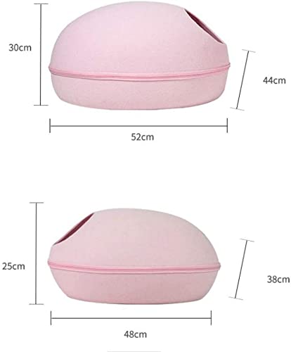 TREEECFCST Cama De Perro Cama Gato Camas Perros Cama para Gatos Dog Bed Sofá para Mascotas Cómodo Nido para Dormir Forma de Huevo Creativa Cueva para Mascotas 1103(Color:Pink;Size:Large)