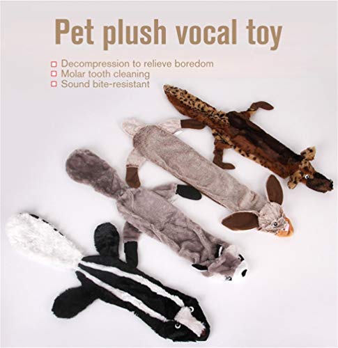 Triamisu Juguetes para Sonar Perros Peluches de Peluche Perros Sin Riesgo Juguetes para Masticar Juguetes para Perros portátiles medianos y Grandes pequeños - Tigre Multicolor