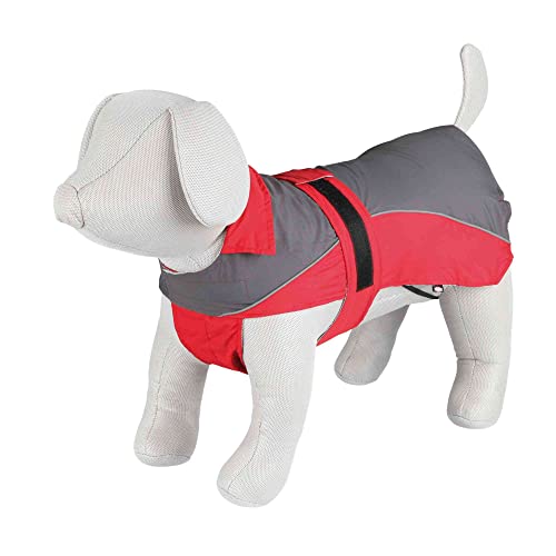 Trixie Abrigo Impermeable Lorient, L, 55 cm, Rojo/Gris