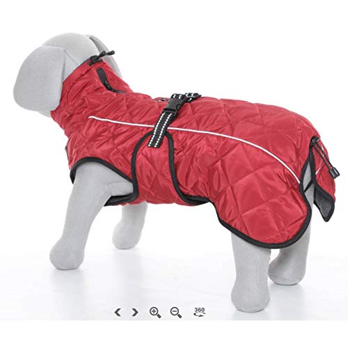 TRIXIE Abrigo Minot, L: 55cm: 60–83 cm, Rojo, Perro