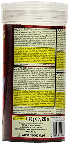 Tropical Red Mico Colour Sticks - Gusanos liofilizados (250 ml)