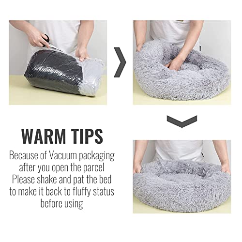 TUAKIMCE Cama para mascotas prémium para perros grandes y extragrandes, cama para perros y gatos, cojín para perros, lavable, con parte inferior resistente al agua (diámetro 100 cm, color gris claro)