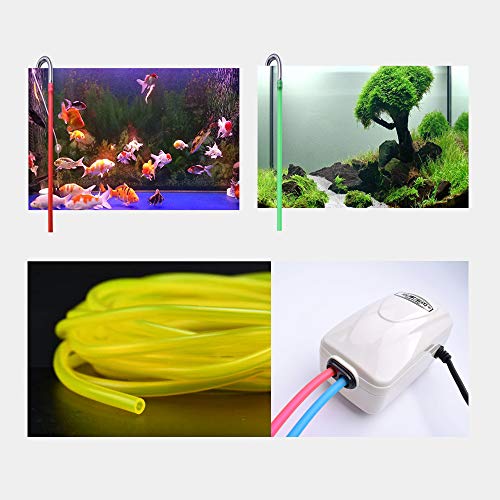 Tubo de Caucho para Pecera 5m 4/ 6mm Tubo de oxígeno Universal Manguera Estándar para Tanque Acuario Amarillo Verde Rojo Azul Negro