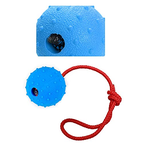 Tucireat 2 Piezas Bolas de Perro en Una Cuerda Pelota de Caucho Natural para Perros Pelota para Perro con Cuerda Pelota Juguete en Una Cuerda Pelota con Cuerda para Perros para Buscar Atrapar