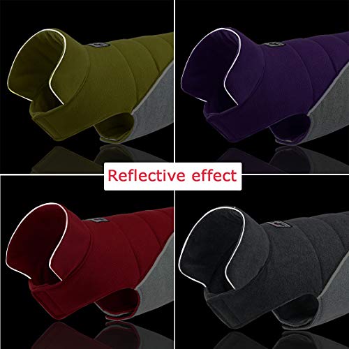 TVMALL Abrigo para Perros Abrigos y Chaquetas Reversibles para Perros Grandes Chaleco de algodón para Perros Reflectantes Invierno frío a Prueba de Viento Ropa para Perros Grandes y medianos pequeños