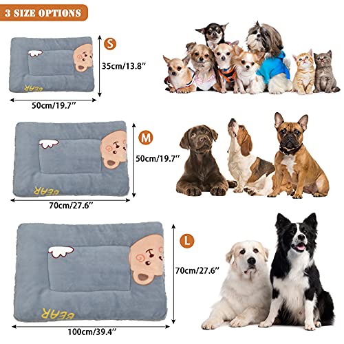 TVMALL Colchoneta para Perros Pequeños, Medianos y Grandes, Reversible Manta para Perro Gato Colchón Lavable para Mascota Cojín de Felpa Suave portátil Adecuado para Viajes al aire libre, Automóvil, S