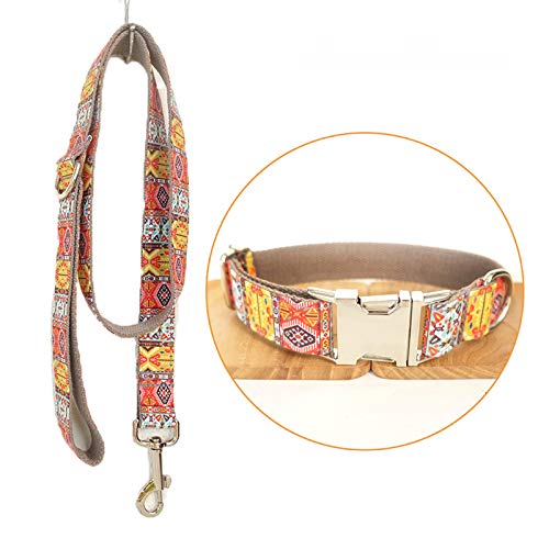 TVMALL Collar de Perro Ajustable para el Aire Libre, para Mascota, Correa, Cuerda, Collar Estilo Bohemio, para Perros medianos y pequeños