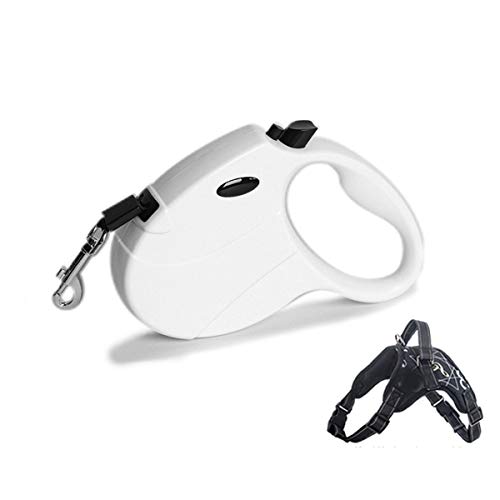 TWW Correa para Perro, Cadena para Perro Retráctil Automática, Correa para Perro, Perro Golden Retriever Mediano Y Grande, Suministros para Mascotas De Peluche, Cuerda para Perro,Blanco,XL