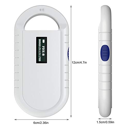 Tyenaza Lector de Chips de Animales de Mano, Lector RFID USB portátil Universal, escáner de Microchip Apto para rastreadores de Mascotas como Gatos Perros