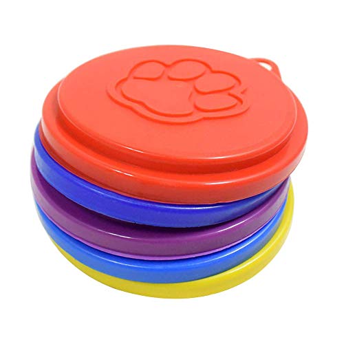 U-K 2PCS Cubiertas de Comida para Mascotas Perro Gato Puede Lata Cubierta de Lata Almacenamiento de Comida para Mascotas Reutilizable Cubierta de la Tapa Tapa Tapa Superior con latas de Mascotas