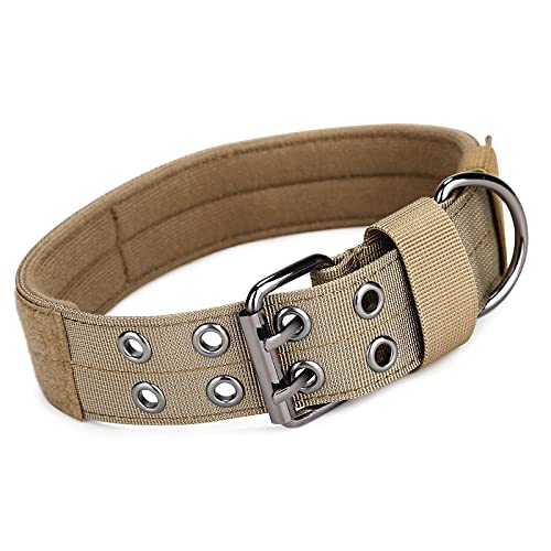 UBORSE Collar Táctico para Perros Collar de Nylon Ajustable K9 Collar Militar para Perros Hebilla de Metal Resistente Caza Al Aire Libre Entrenamiento