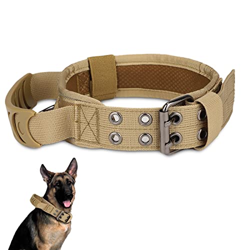 UBORSE Collar Táctico para Perros Collar de Nylon Ajustable K9 Collar Militar para Perros Hebilla de Metal Resistente Caza Al Aire Libre Entrenamiento