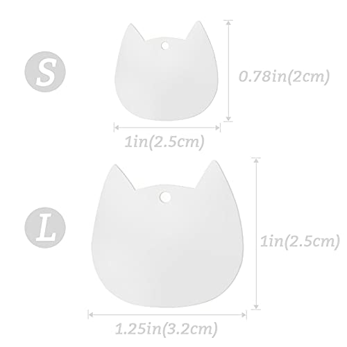 Uiopa Chapas para Gatos, Personalizado Etiquetas de Identificación de Acero Inoxidable para Gato Chapa Perro Grabada, Placa Perro Grabada para Collar Gato Perro Mascota (Plateado, Pequeño)