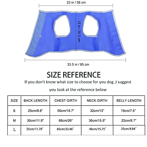 UKCOCO Chaleco de refrigeración para mascotas, arnés de refrigeración para perros, chaleco enfriador de mascotas con cinta mágica para cachorros perros - Talla L (azul)