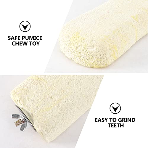 UKCOCO Chinchilla Picaduras de Calcio Cubos de Calcio Piedra para Molienda Dientes- Seguro Nontóxico Piedra Pómez Pie Toy Lava Ledge para Chinchillas Loros Hamsters Conejos