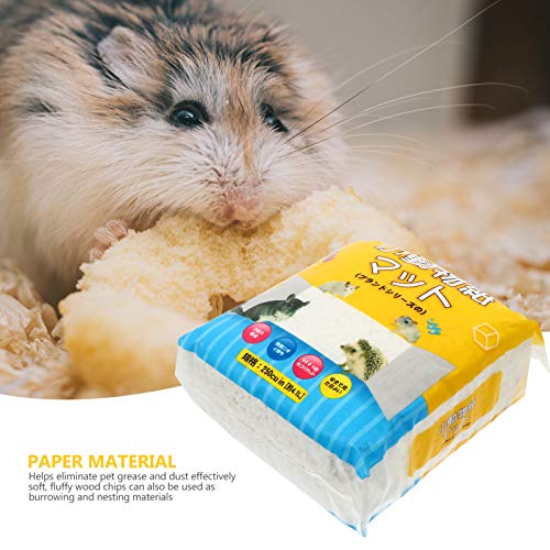 UKCOCO Ropa de Cama de Papel Natural- Ropa de Cama de Papel Suave para Mascotas Virutas de Papel para Mascotas Ropa de Cama de Animales Pequeños para Hámster Conejo Conejillo de Indias