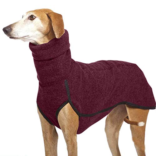 UKKO Ropa De Mascotas De Cuello Alto para Perros Medianos Grandes Invierno Cálido Cálido Perro Perro Faraón Sabueso Gran Danés Jerseys-Dark Gray,4XL