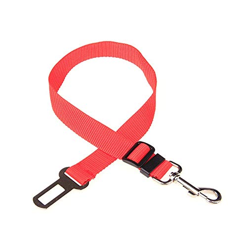 ukYukiko Correa ajustable para cinturón de seguridad para mascotas, coche, coche, coche, viaje, coche, color rojo