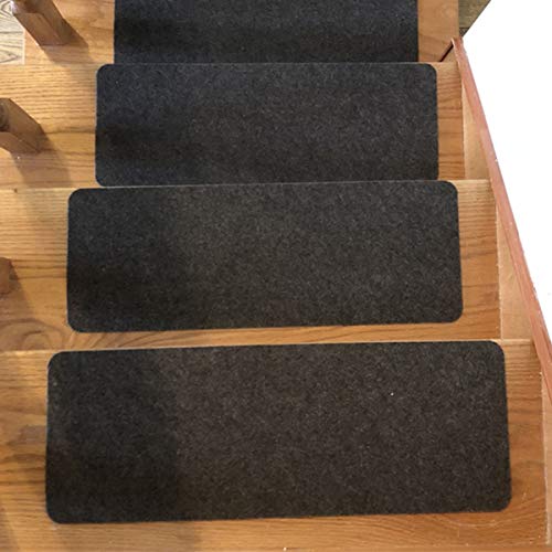 ULTECHNOVO 7Pcs Alfombras Antideslizantes Peldaños de Escalera Alfombra de Belleza Seguridad de La Banda de Rodadura para Niños Ancianos Perros Gato Mascotas