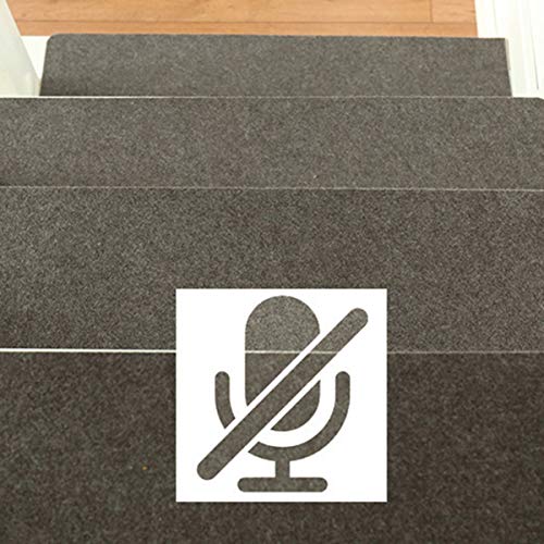 ULTECHNOVO 7Pcs Alfombras Antideslizantes Peldaños de Escalera Alfombra de Belleza Seguridad de La Banda de Rodadura para Niños Ancianos Perros Gato Mascotas