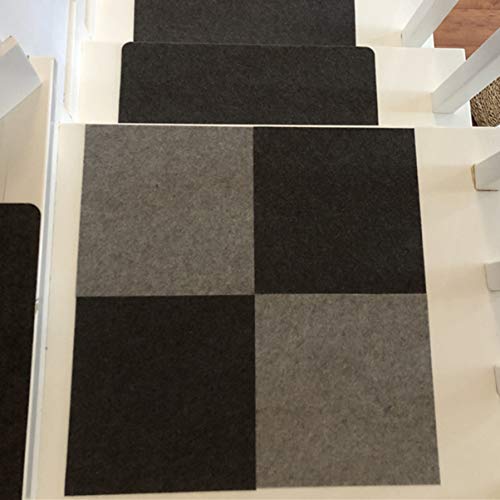 ULTECHNOVO 7Pcs Alfombras Antideslizantes Peldaños de Escalera Alfombra de Belleza Seguridad de La Banda de Rodadura para Niños Ancianos Perros Gato Mascotas