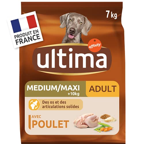 Ultima Croquetas para Perros Medio-Maxi Adulto, Pollo, Arroz, 7 kg