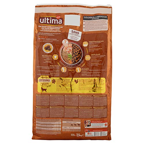 ULTIMA Croquettes au poulet - Pour Labrador et Golden Retriever adulte - (x1)