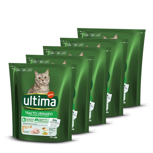 ultima Pienso para Gatos con Problemas del tracto urinario: Pack de 5 x 750 g - Total: 3,75 kg