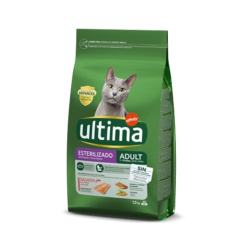 ultima Pienso para Gatos Esterilizados Adultos con Salmón - 1.5 kg