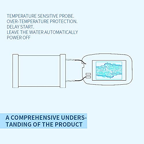 U/N Calentador para acuario, calentador de acuario, temperatura constante automática, nivel de agua bajo a prueba de explosión, apto para depósito pequeño de 10/25 L