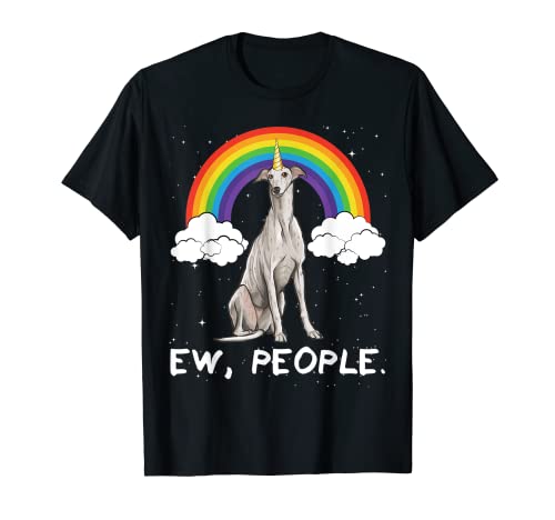 Unicornio Arcoiris Mágico Galgo Inglés Camiseta