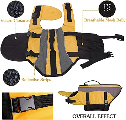 UniGiraffe Color Pet Life VIDAJE TAMAÑO TAMAÑO Ajustable Perro Lifesaver Seguridad DE Seguridad Vestido Reflectante Pet Pet Life Preserver Perro DE Perro Capa DE VALURA DE Venta para Nadia Surf