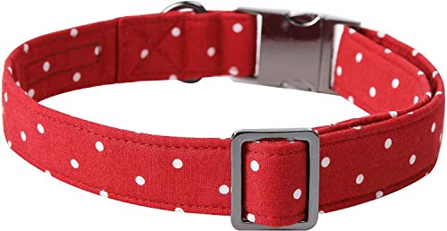 Unique style paws Collar para perros con pajarita extraíble, collar para perros pequeños, medianos y grandes, collar ajustable XXS-XL