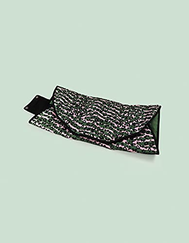 United Pets Lazy Dog Mat – Cama portátil para Perros, Plegable, para Restaurante y de Viaje, Alfombrilla Ligera, Verde y Rosa, Talla única