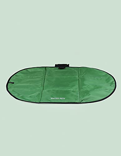 United Pets Lazy Dog Mat – Cama portátil para Perros, Plegable, para Restaurante y de Viaje, Alfombrilla Ligera, Verde y Rosa, Talla única