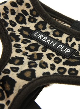 UrbanPup Arnés de leopardo (mediano, circunferencia del pecho del perro: 38 cm)