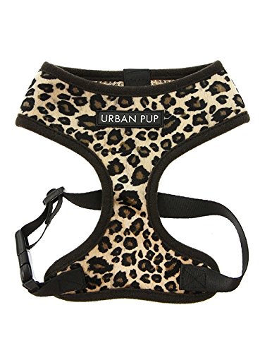 UrbanPup Arnés de leopardo (mediano, circunferencia del pecho del perro: 38 cm)