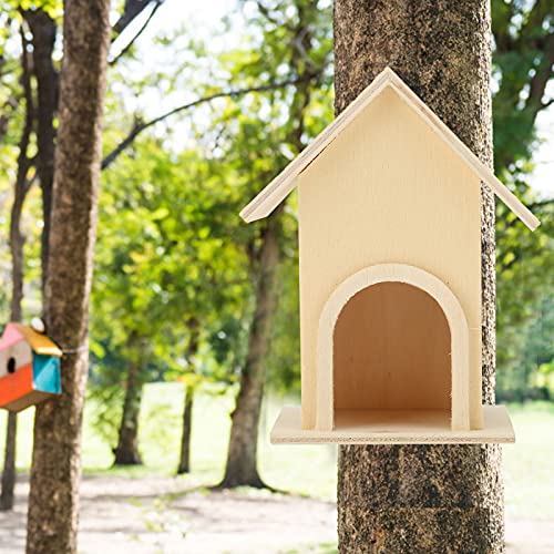 URRNDD Garden Bird House 5 Piezas Utiliza Madera Adecuada para gorriones pinzón pájaro Azul para Decorar Jardines al Aire Libre Patios