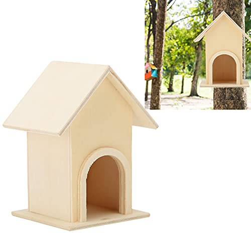 URRNDD Garden Bird House 5 Piezas Utiliza Madera Adecuada para gorriones pinzón pájaro Azul para Decorar Jardines al Aire Libre Patios